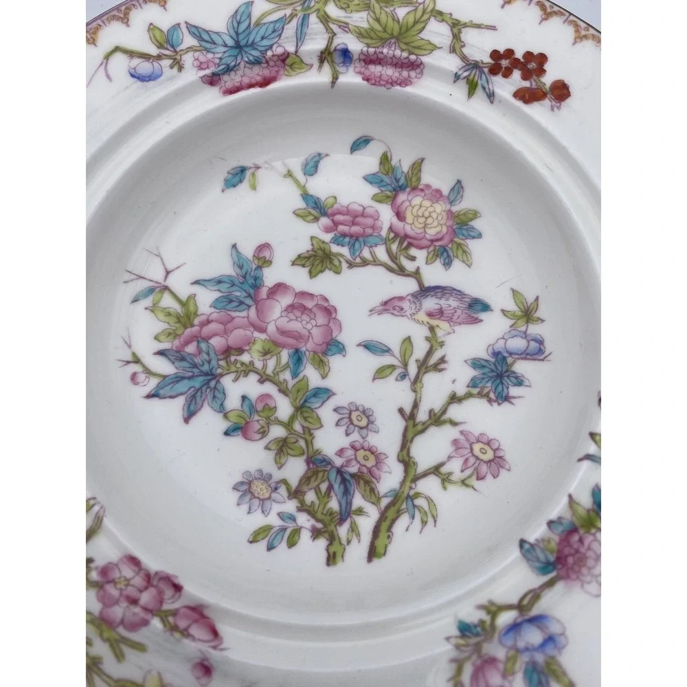 Vintage Antique MintonS (1891-1912) Cuckoo Pattern Porcelain Large Rim Soup Bowl - Picture 3 of 6
